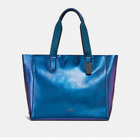 RARE Coach hologram iridescent metallic tote bag - Picture 10 of 14